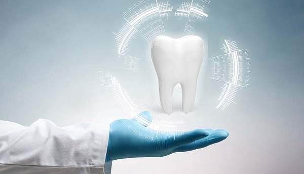 歯の模型を持っている画像